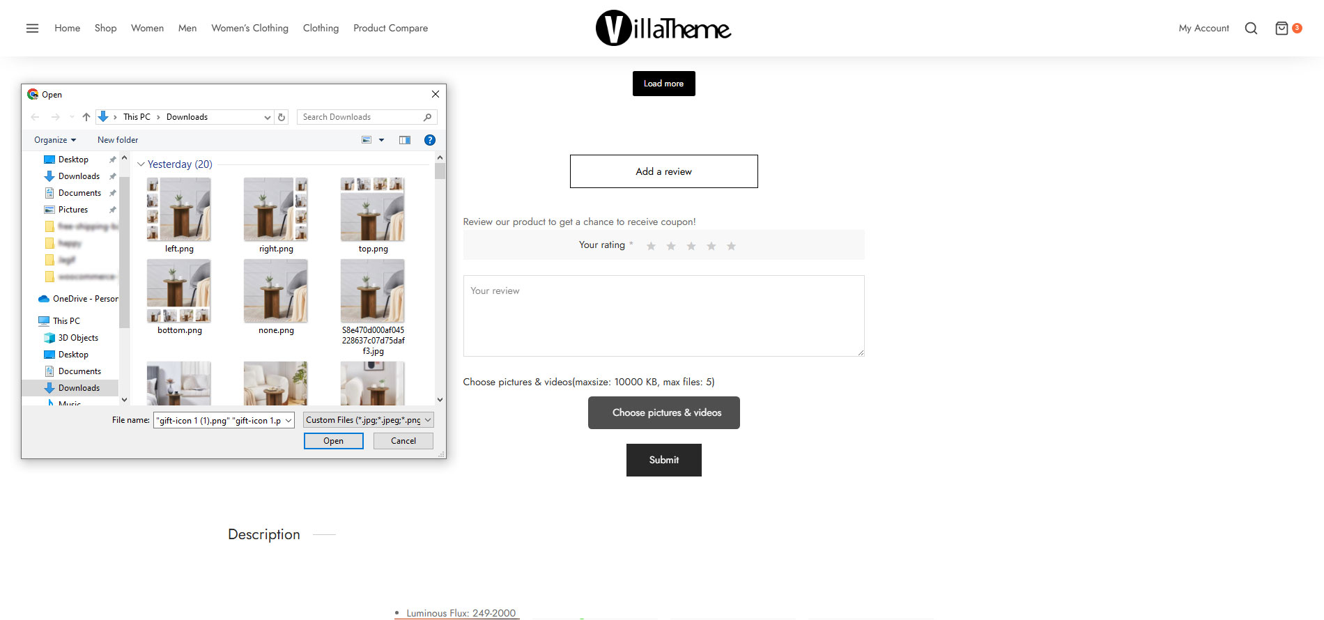 VillaTheme Photo Reviews grid layout with customer photos