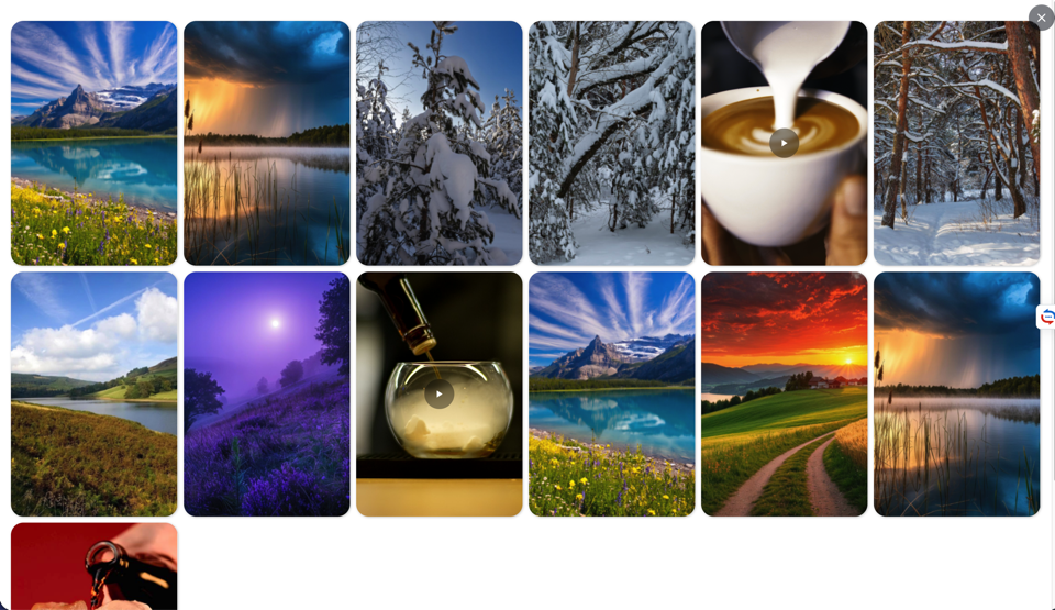 PVR media gallery with all customer photos and videos